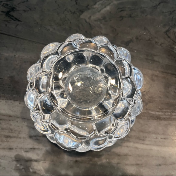Orrefors Kostaboda Other - Orrefors Sweden Candle Holder Raspberry Clear Crystal Votive Tea Light Vintage